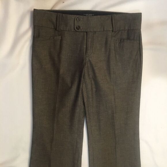 Banana Republic Gray Striped Sloan Trouser Pants 10 - Picture 5 of 6